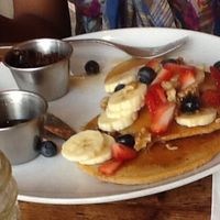 Pancakes with fresh fruit at Sun in Bloom in Brooklyn