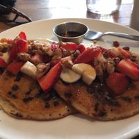 chocolate chip pancakes! at Sun in Bloom in Brooklyn