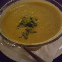 Seasonal squash soup at Art Cafe Hemingway in Kapaa