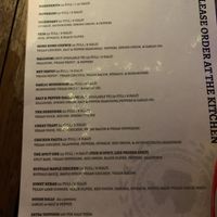 Menu   at Outpost in Liverpool