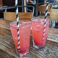 raspberry beret cocktails at Pieminister in Leeds