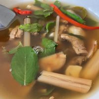 Spicy soup spicy at Mhee Yim Vegetarian Food in Hua Hin