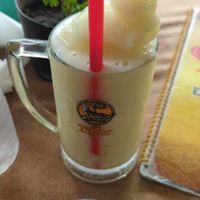 Banana smoothie at Mhee Yim Vegetarian Food in Hua Hin
