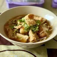 Noodle soupp  at Mhee Yim Vegetarian Food in Hua Hin