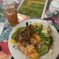 Soy chunks, tamarind juice  at Planeta Vegetariano in Puerto Vallarta
