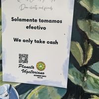 No credit card just cash   at Planeta Vegetariano in Puerto Vallarta