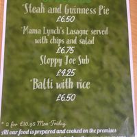 Specials menu May 2019 (the steak and Guinness pie 😍) at Ryan's Bar in Derby