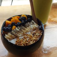 Violet Acai Bowl at Peace & Bowl in Playa Del Carmen