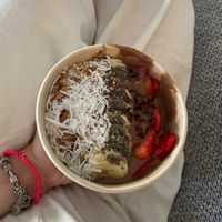 Takeaway bowl at Peace & Bowl in Playa Del Carmen