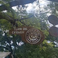 Look for this sign to find the place  at Peace & Bowl in Playa Del Carmen