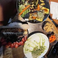 Guac was delichhhh and so was this veg plate  at Peace & Bowl in Playa Del Carmen