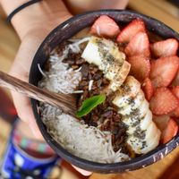 OM smoothie bowl  at Peace & Bowl in Playa Del Carmen