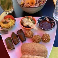 Mezze und Reisgericht  at CaféLaden Schwyz in Schwyz