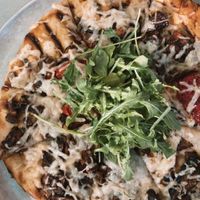 roasted mushroom truffle pizza - veganized for $1 more! at Moondog in Key West