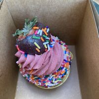 Chocolate Strawberry Fun Cake  at Moondog in Key West