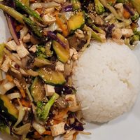 Veggie stir-fry with tofu at Thai Connection in Cuenca