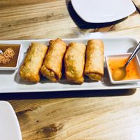 Vegan spring rolls at Thai Connection in Cuenca