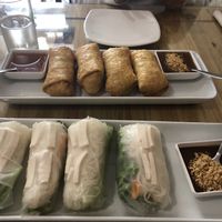 Spring rolls and summer rolls  at Thai Connection in Cuenca
