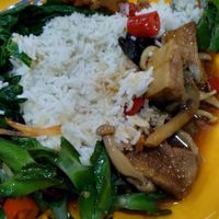 Mix vegetables rice at Vege Story 斋之传说 - Bishan in Central Singapore