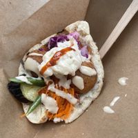 Falafel sandwich!  at Warabemura in Minokamo