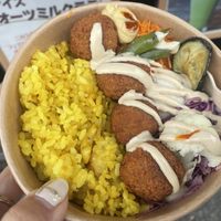 Falafel over rice!  at Warabemura in Minokamo