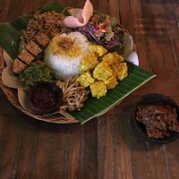 I will update the name of this dish when I go back but this was amazing! So much flavor and the sauce (on the side) was actually spicy!  at Cafe Bali Campur in Tokyo