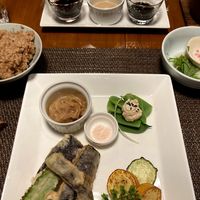 tempura and other veg at Natural House Pumpkin in Hakuba