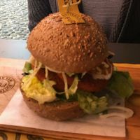 Seitan burger at FUD in Milan