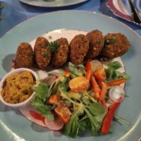 Falafel with salad at Leja in Siauliai