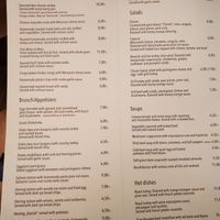 Menu at Leja in Siauliai