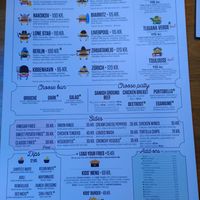 Menu at Halifax Burgers - Amager in Copenhagen