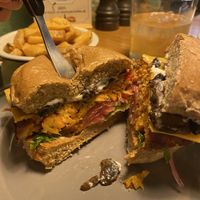 sweet potato patty  at Halifax Burgers - Amager in Copenhagen