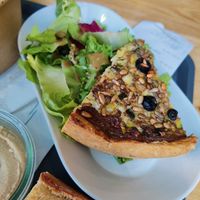 Vegan quiche s at Le Café Potager in Strasbourg