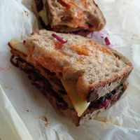 Ruben sandwich at The Happy Pear in Greystones