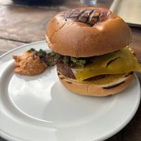 House made burger   at The Happy Pear in Greystones