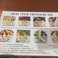 Menu  at Every Fresh Bar in Penang