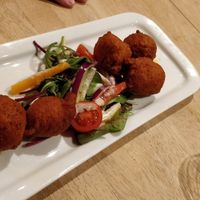 Red pepper bhajis at South Causey Inn in Stanley