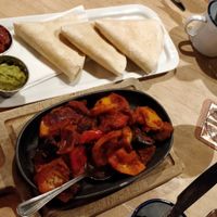Vegan fajitas at South Causey Inn in Stanley