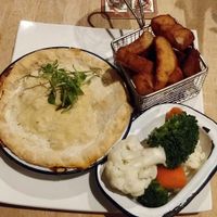 Curried vegetable pie (single portion!!) at South Causey Inn in Stanley