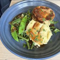 Vegan mushroom & hazelnut homemade pie  at The Dolphin in Leiston