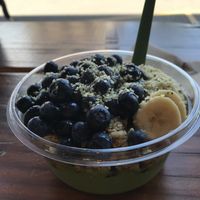 Green hemp bowl at Playa Bowls in Charleston
