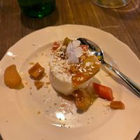 Desert - rhubarb pannacotta at Magu in Helsinki