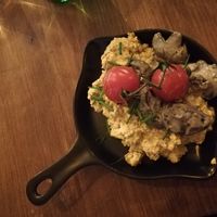 Brunch: tofu scramble, mushrooms and candied tomato at Magu in Helsinki