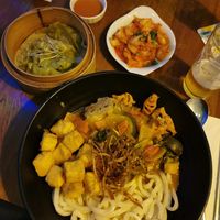 Fresh kimchi, dumplings and curry uddon at Kimchi Hop House in Dublin