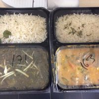 Food in the take-out-containers at Ganesha in Coburg