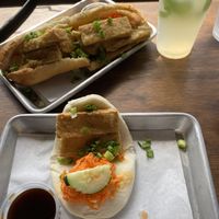 Banh mi and bao bun. Great lemonade too at Cris and John in Dallas