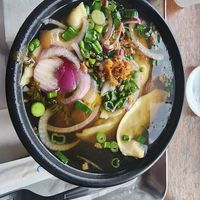 Dumpling noodle soup at Cris and John in Dallas