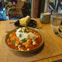 Squash and cauliflower curry. at The Purple Carrot in Malton