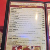 Some starters are Vegetarians
Sources :  https://www.facebook.com/pg/desidhaba1/photos/?ref=page_internal at Le Kashmir in Arles