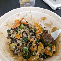 What was left of the Autumn Falafel bowl and Lavender Lemonade when I remembered to snap a picture lol at Life Alive Organic Cafe in Boston